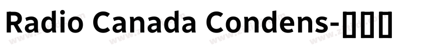 Radio Canada Condens字体转换